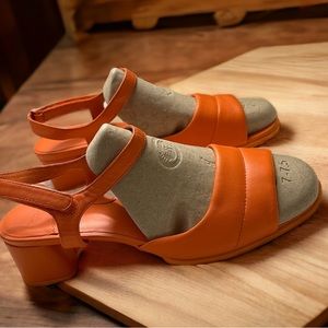 Katie Orange Sandals for Women Spring/Summer